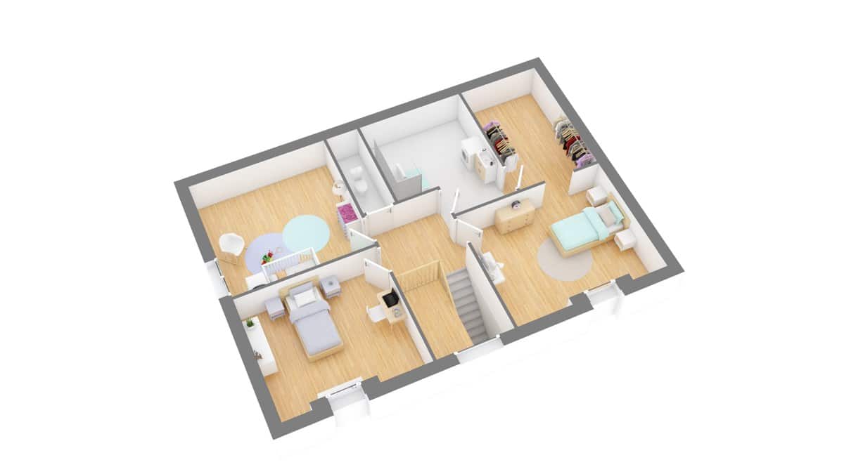 Tradinord_constructeur_maison 59 et 62 _beaumonte-g1-axo_etage