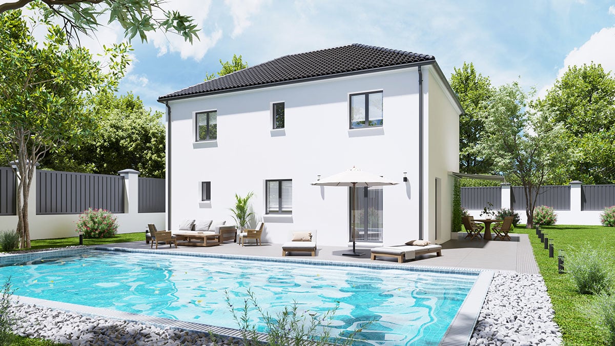 thiennes maison a etage vue arriere